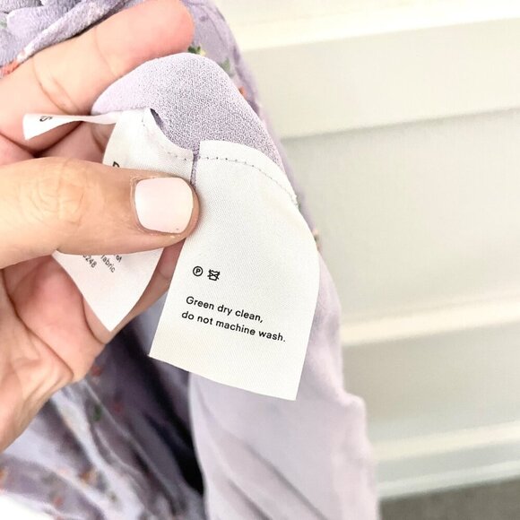 Reformation Carina Midi Wrap Dress Purple Floral Yvette Size XS - Picture 4 of 7